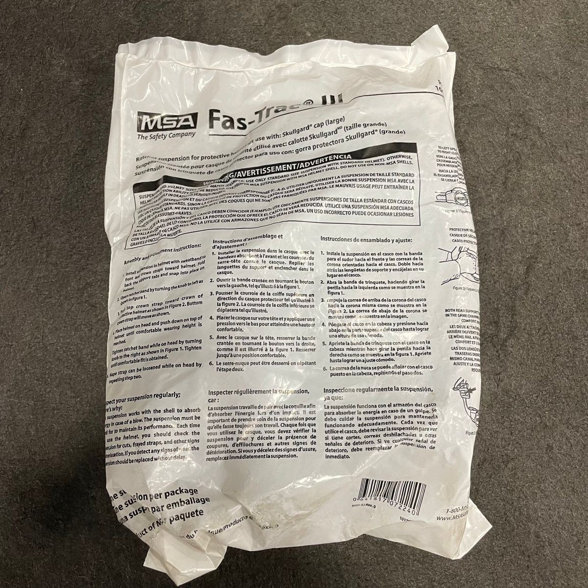 MSA 10126693 Fas-Trac III Replacement Suspension for Large Skullgard Cap