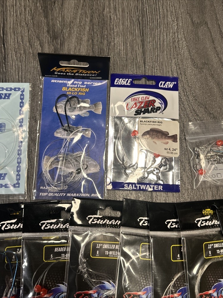 Blackfish Rigs Assorted Setups Eagle Claw Tsunami Marathon New