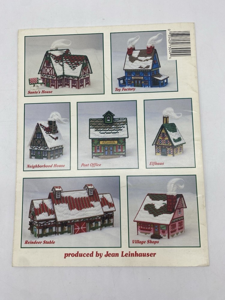 American Sch. Needlework 3049 SANTA'S VILLAGE Plastic Canvas Pattern Leaflet
