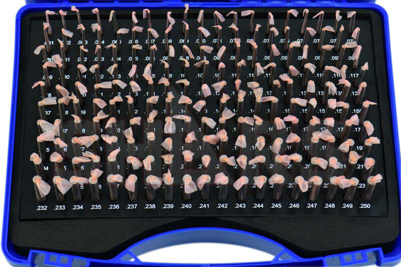 Shars 190 Pcs M1 .061-.250" Class ZZ Steel Pin Plug Gage Gauge Set Minus (-) R}