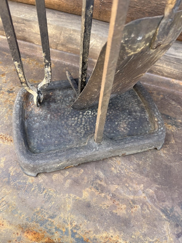 Antique Fireplace Tools Peerless Hammered Finish Early 1900’s