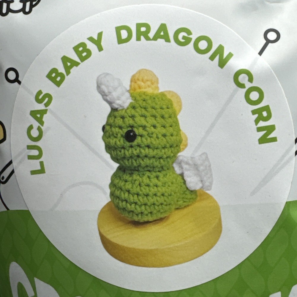 Fluffydot Dragon Corn Dinosaur Crochet Kit - Beginner Friendly