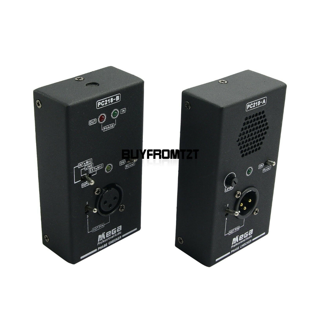 PC218 Phase Polarity Tester Checker Detector Speaker Microphone Sound Testing