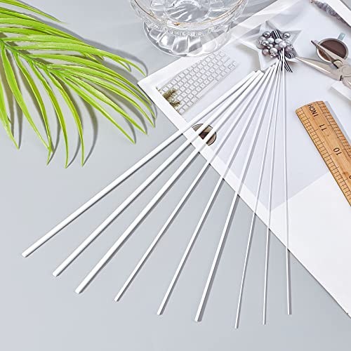 60pcs ABS Plastic Square Solid Bar Rods 1/2/3mm White ABS Plastic Square Tube