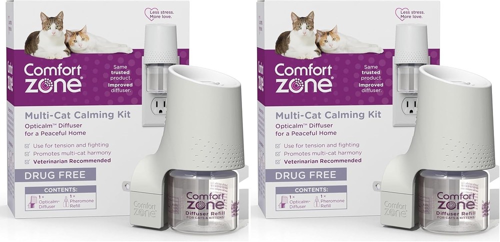 Value Kit; 3 Multicat Diffusers & 6 Refills; Cat Calming Pheromone; Reduce