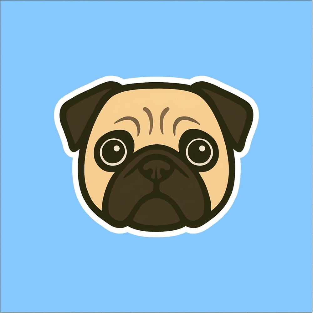 Pug Dog Sticker