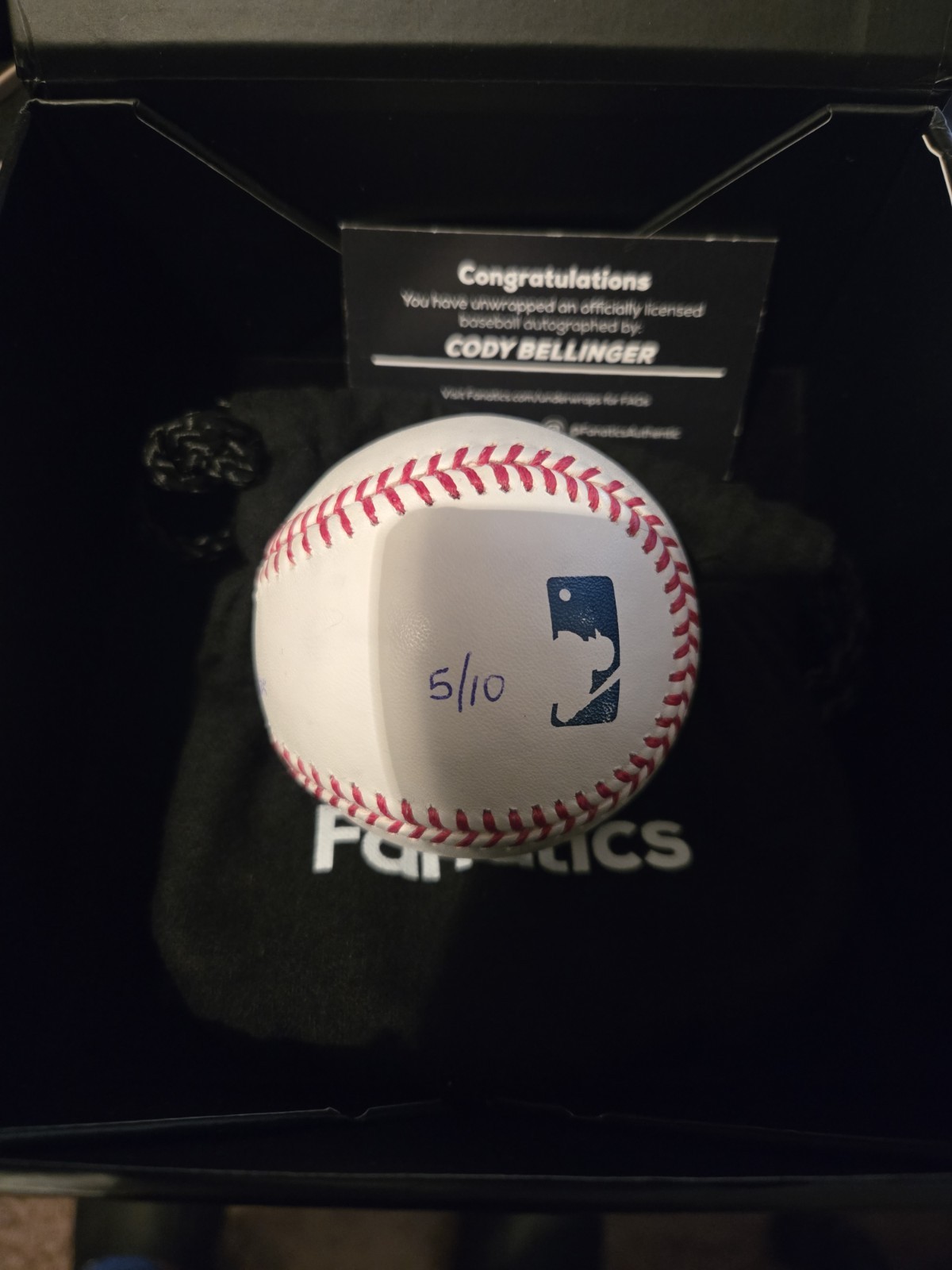 CODY BELLINGER New York Yankees Signed Baseball w/FIRST NYY HR Insc - LE 5 of 10