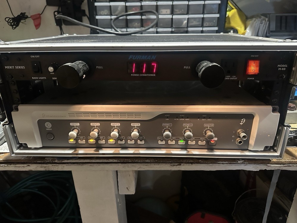 Studio Rack Setup – 8-Input Interface w/ Power Conditioner & ATA Case (Tested)