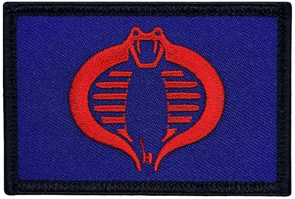 GI Joe Cobra Embroidered Morale Patch ||2PC HOOK BACKING 3"x2" QP687