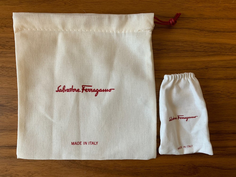 Ferragamo belt drawstring dust bag
