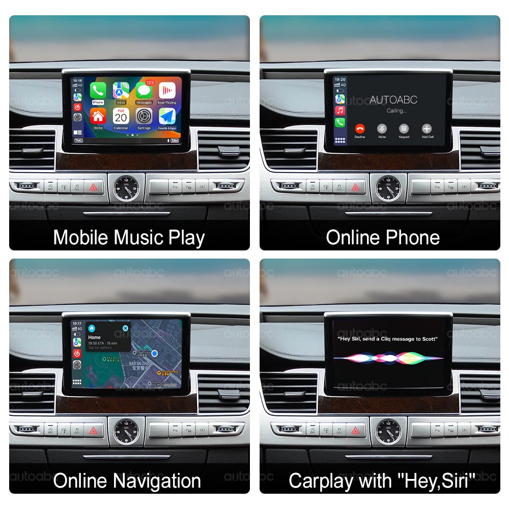 Wireless Carplay Android Auto Interface Retrofit Decoder For Audi A8 2011-2017