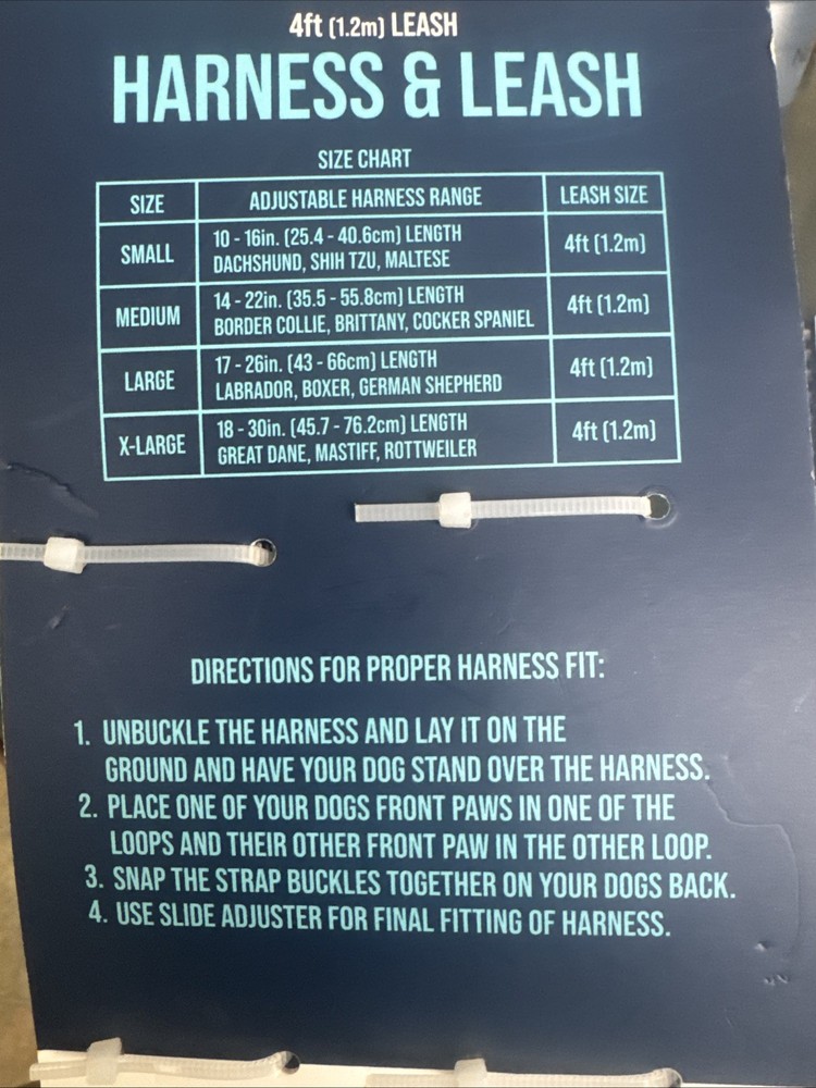 Large Dog Leash Harness Combo