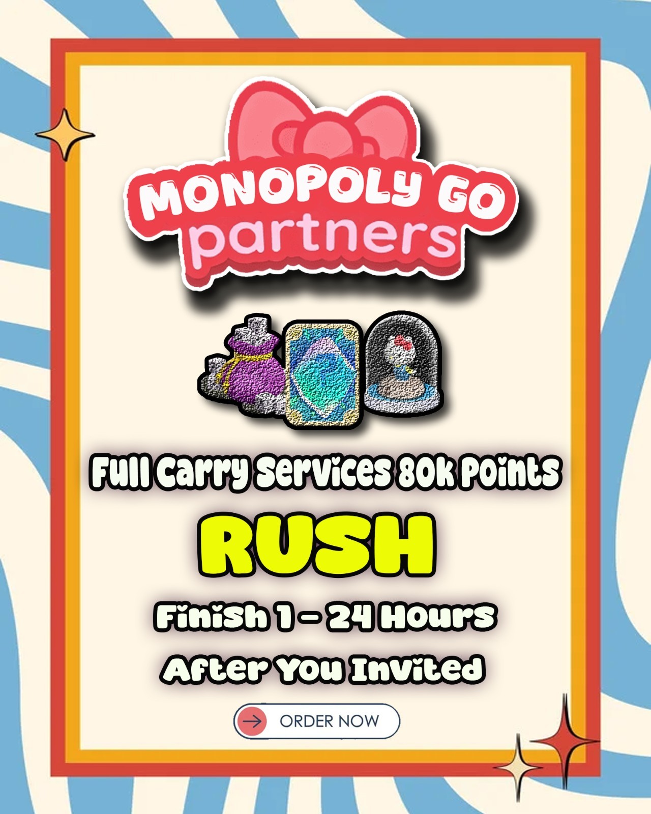 Monopoly Go Partner Events ⭐️ 1-24 Hours Full Carry 80k Points ⭐️ 1 SLOT 356895