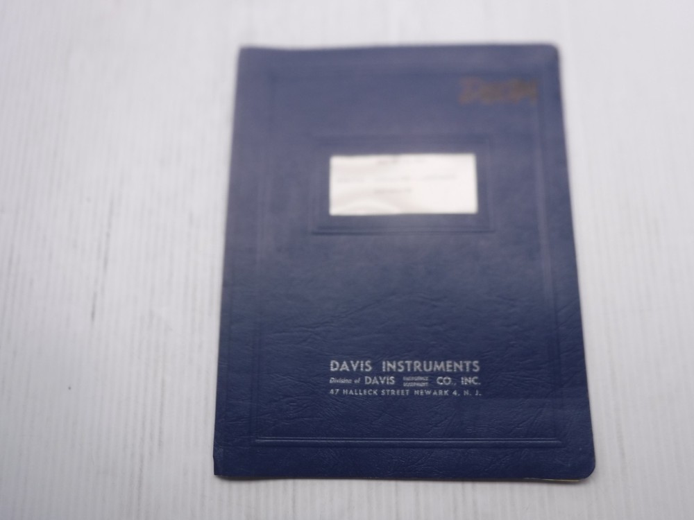 Davis Instruments Unit No. 11-9000 Operating Installation Maintenance Manual