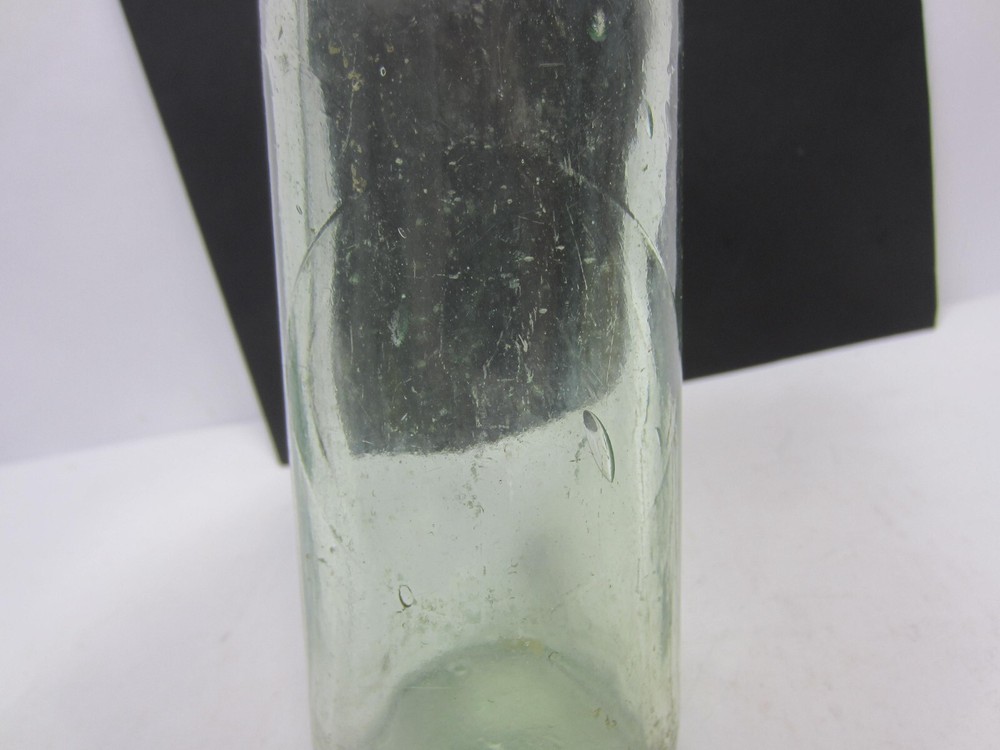 Antique E.N.E. Co. Blob Top Green Bottle 7" H