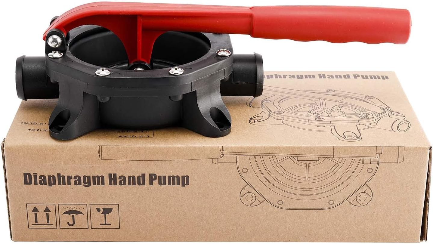 720GPH Boat Manual Hand Bilge Waste Water Transfer Pump Diaphragm Self-priming