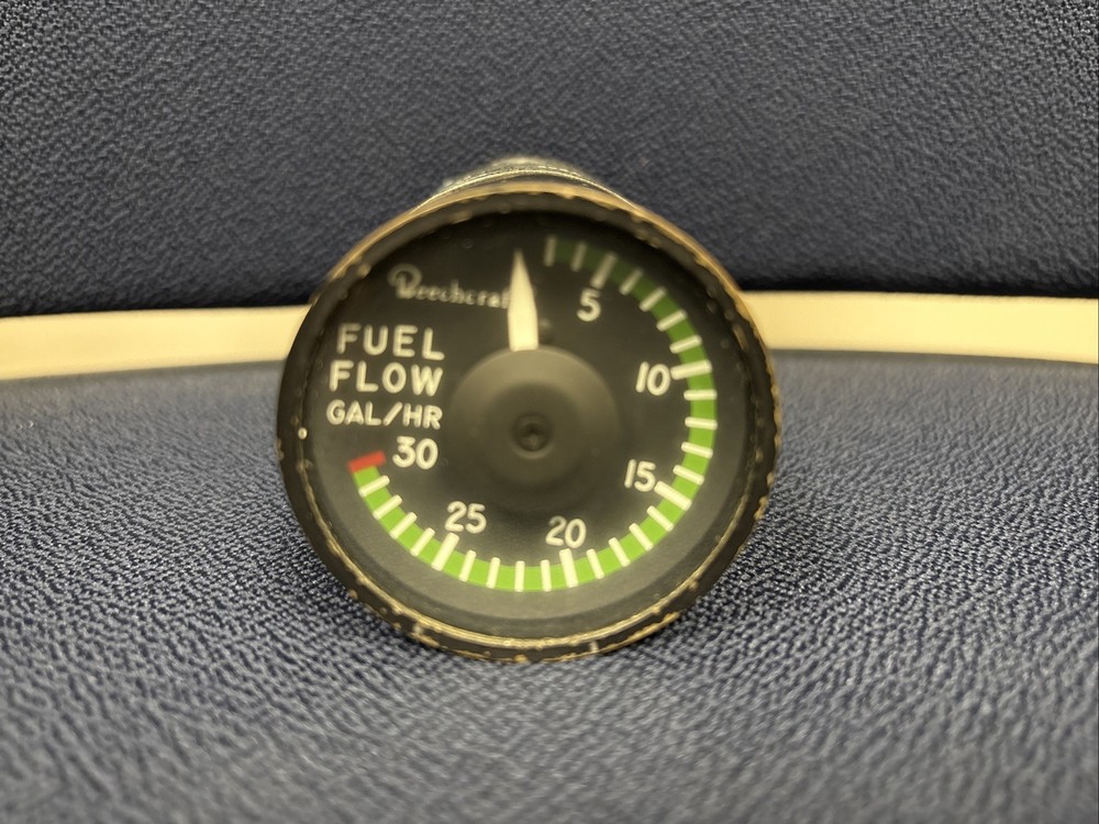 BEECHCRAFT FUEL FLOW INDICATOR P/N: 6511 Good Shape