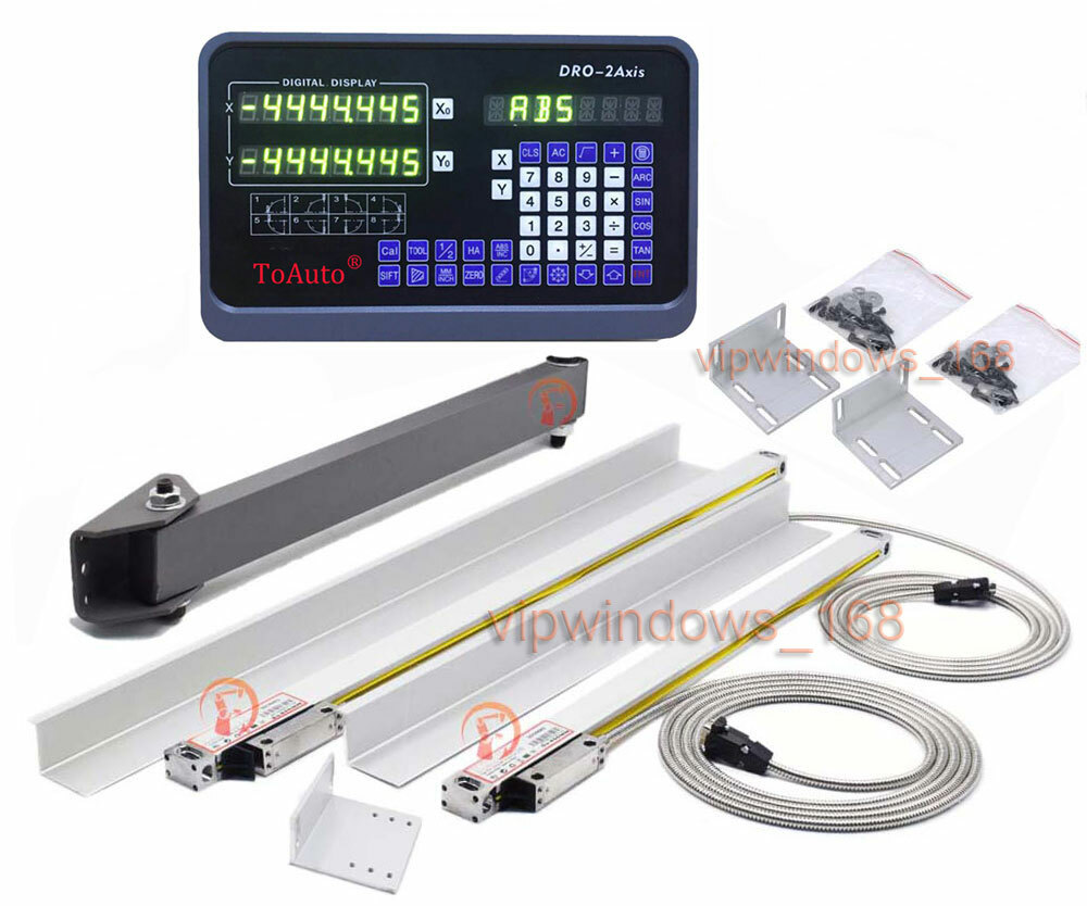 14" 26" Linear Scale w/ DRO 2 Axis Digital Readout Encoder for CNC Lathe Milling