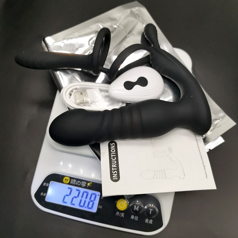 Male Prostate Massager Vibrator Thrusting Anal Butt Plug Dildo Sex Toys for Men