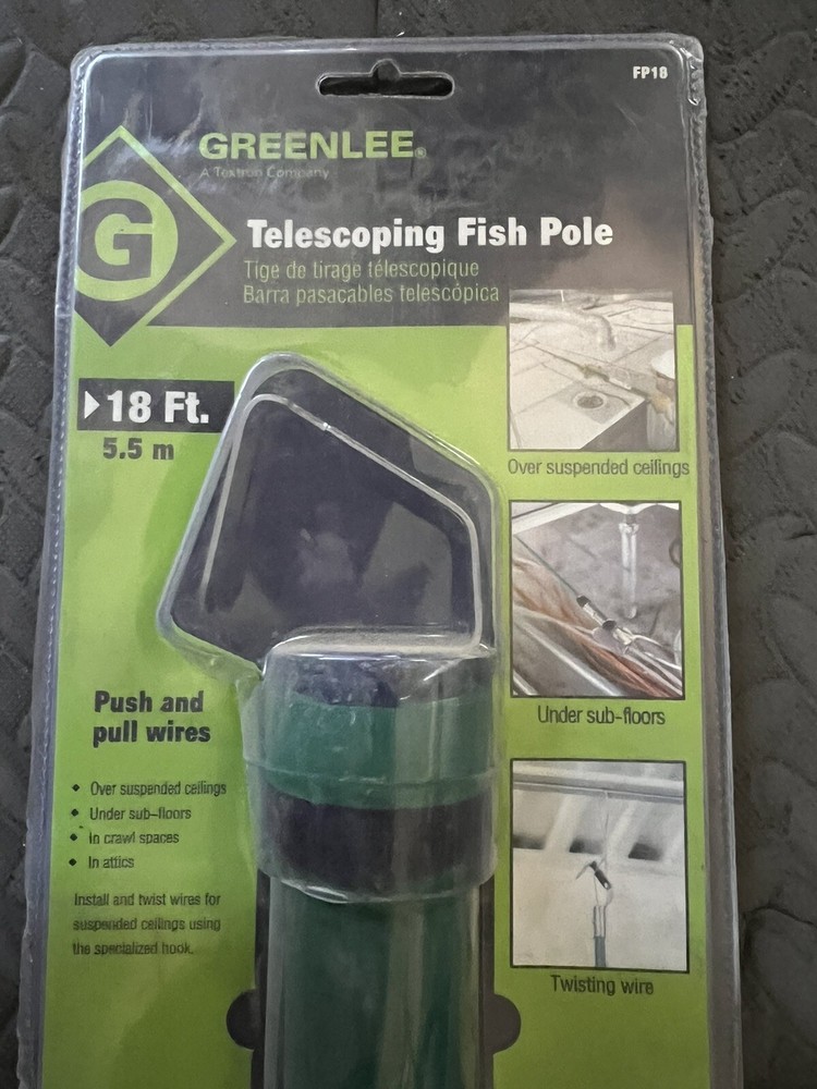 GREENLEE FP18 Telescoping Fish Stick,18 Ft.