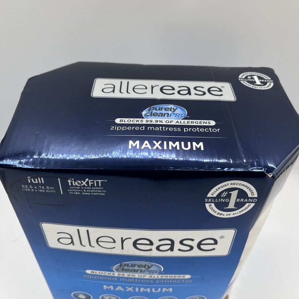 Full Size AllerEase Maximum Mattress Protector - White NEW