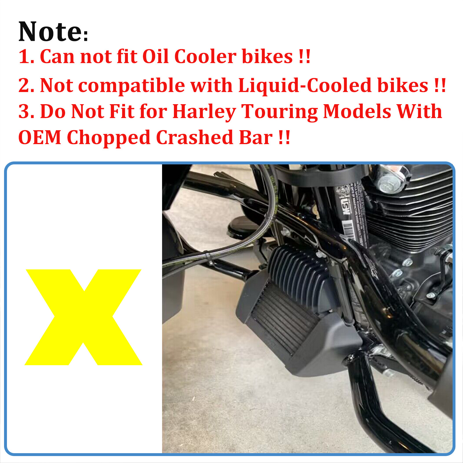 Vivid Black Motor Chin Spoiler For Harley Touring Road Street Glide 2017-2023 M8