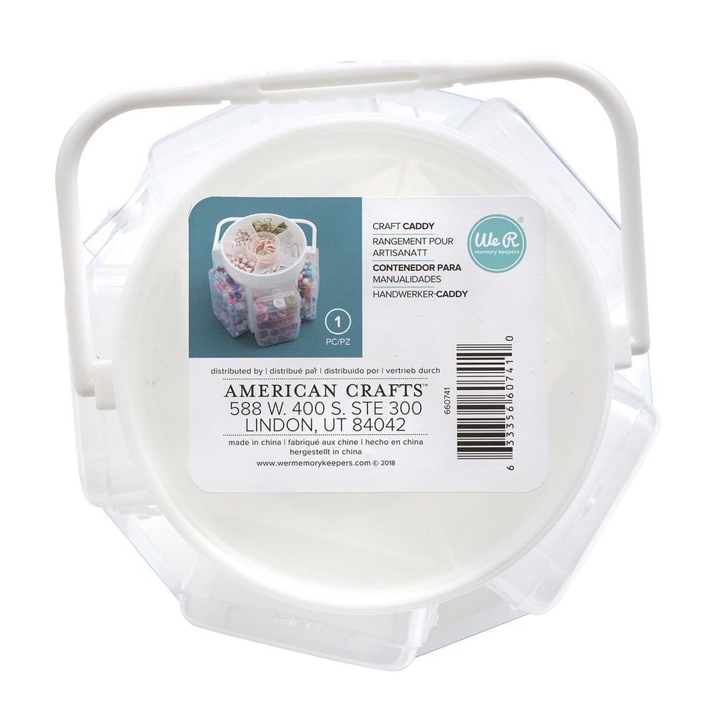 We R Craft Caddy Translucent Plastic Storage-6.3"X6.3"X5.7" Case
