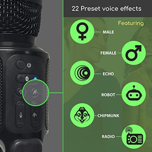 Move Mic by – Bluetooth Karaoke Microphone & Speaker with LED Lights, 22