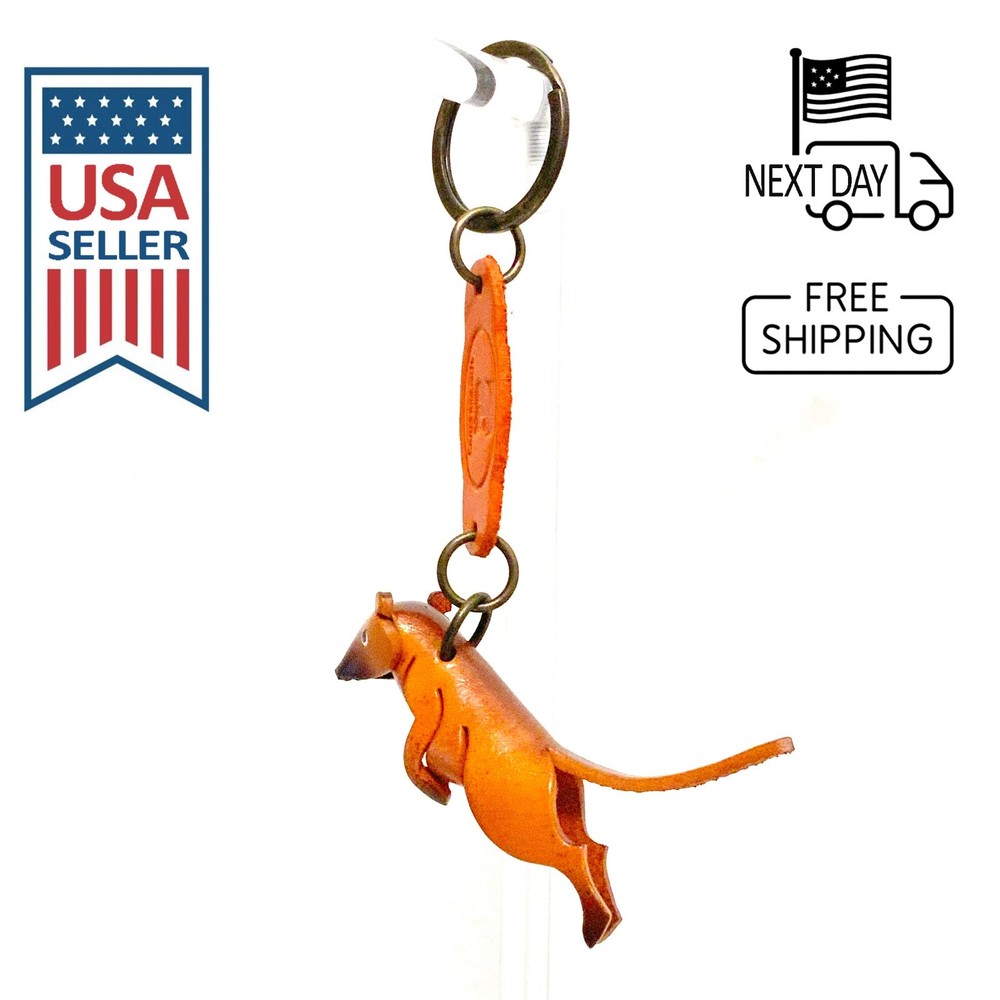 Meerkat Handmade Leather Keyring