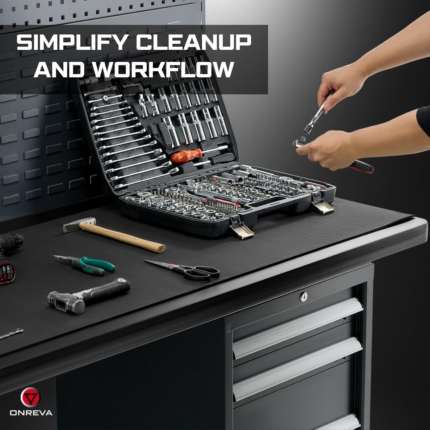 Workbench Mat 24X72 Inches, EVA Rubber Work Mat, Protect Your Work Bench Top, He