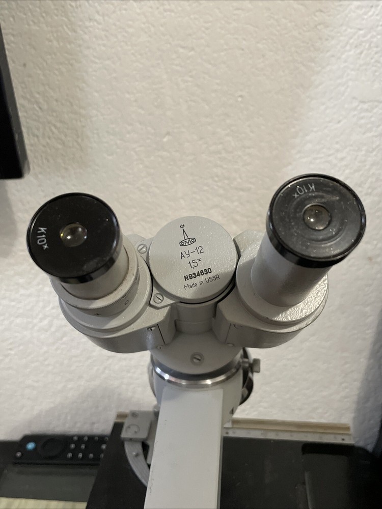 Microscope USSR Vintage Brand Omo With OBJECTIVES +
