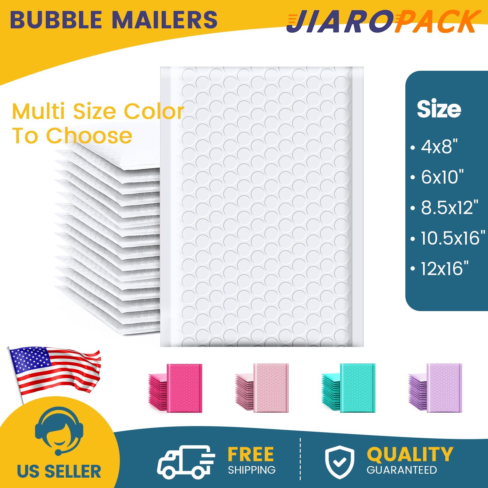 Poly Bubble Mailers Shipping Mailing Padded Envelopes Bags Self Seal Multi Size