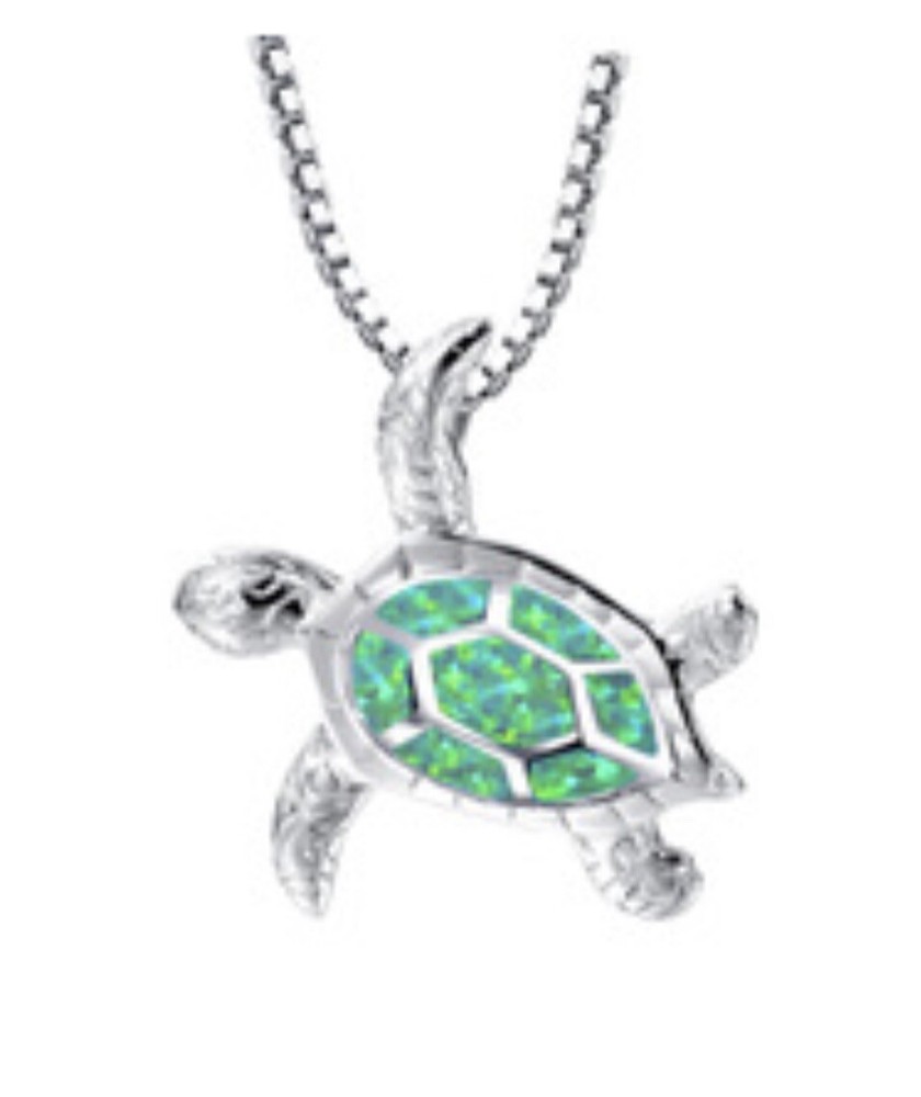 silver turtle pendant 1 piece