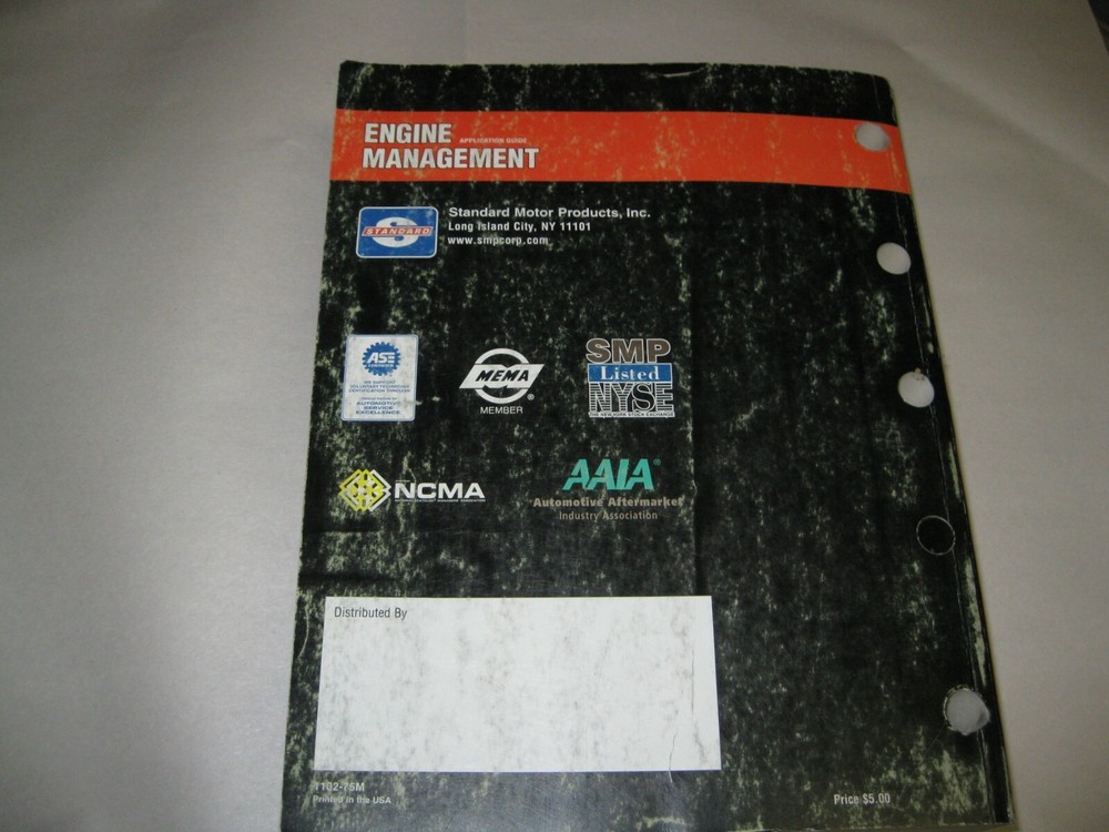 Standard STENA03 Engine management application guide 1986 and up