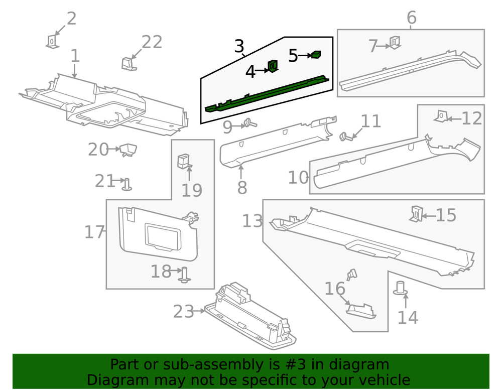 Genuine Ford Front Trim M2DZ-7831004-AA