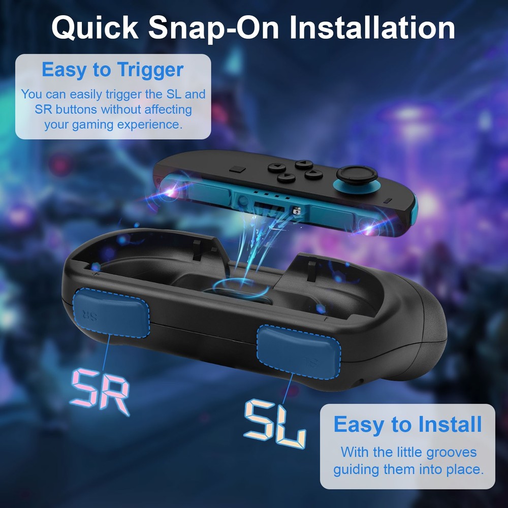 2 Pack Hand Grips for Nintendo Switch 2 Joy-Con Ergonomic Controller Handle ABS