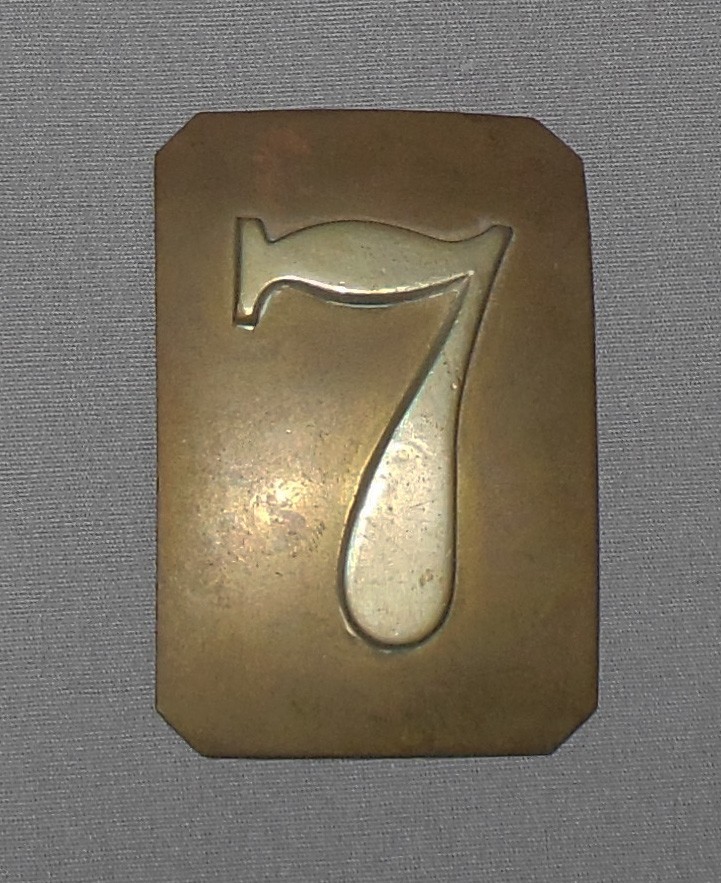 Original 7th NY Militia Regt  Shoulder Belt Plate with belt hook (# 2468)