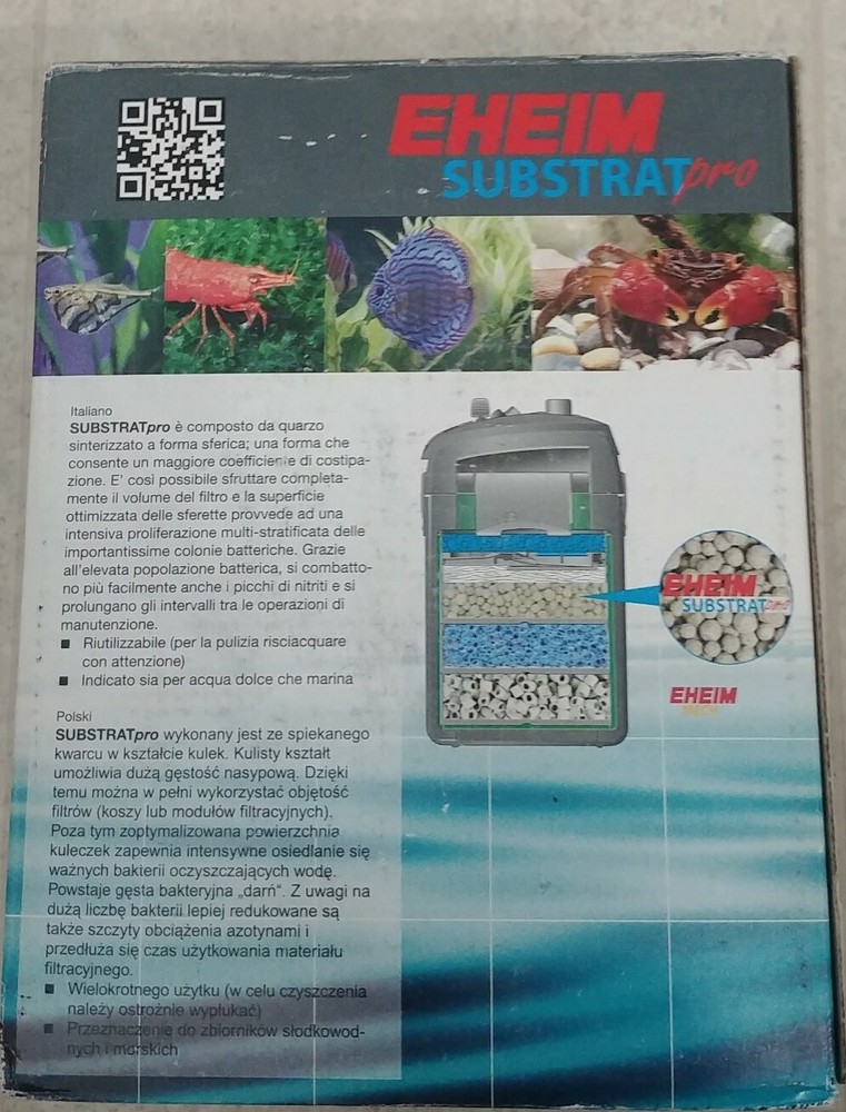 Eheim Substrate Pro Filter Bio-Filtermedium Bio Filter Medium 1L 2 Bags Size New