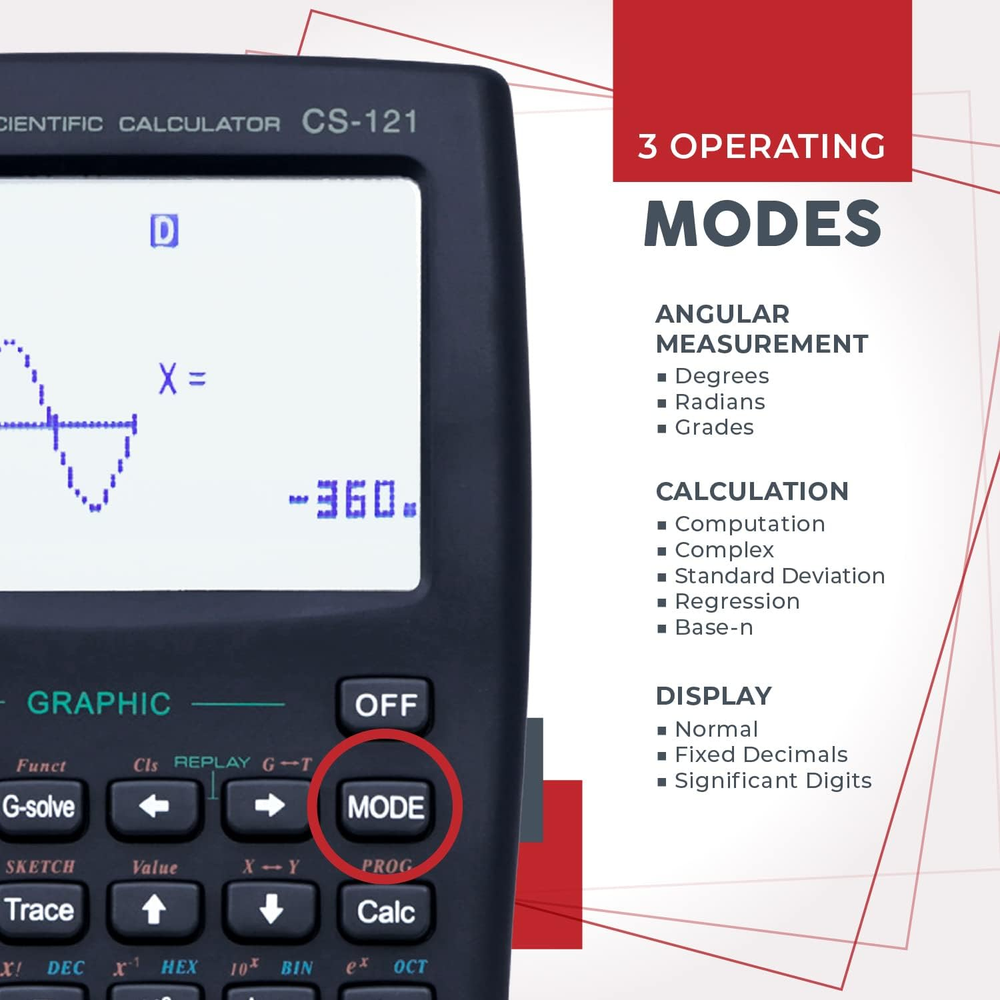 Scientific Calculator with Graphic Functions - Multiple Modes with Intuitive Int