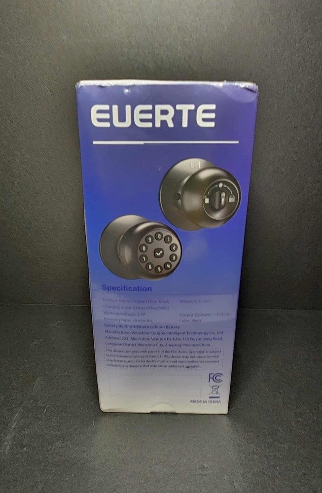EUERTE Smart Door Knob Key or Passcode Entry