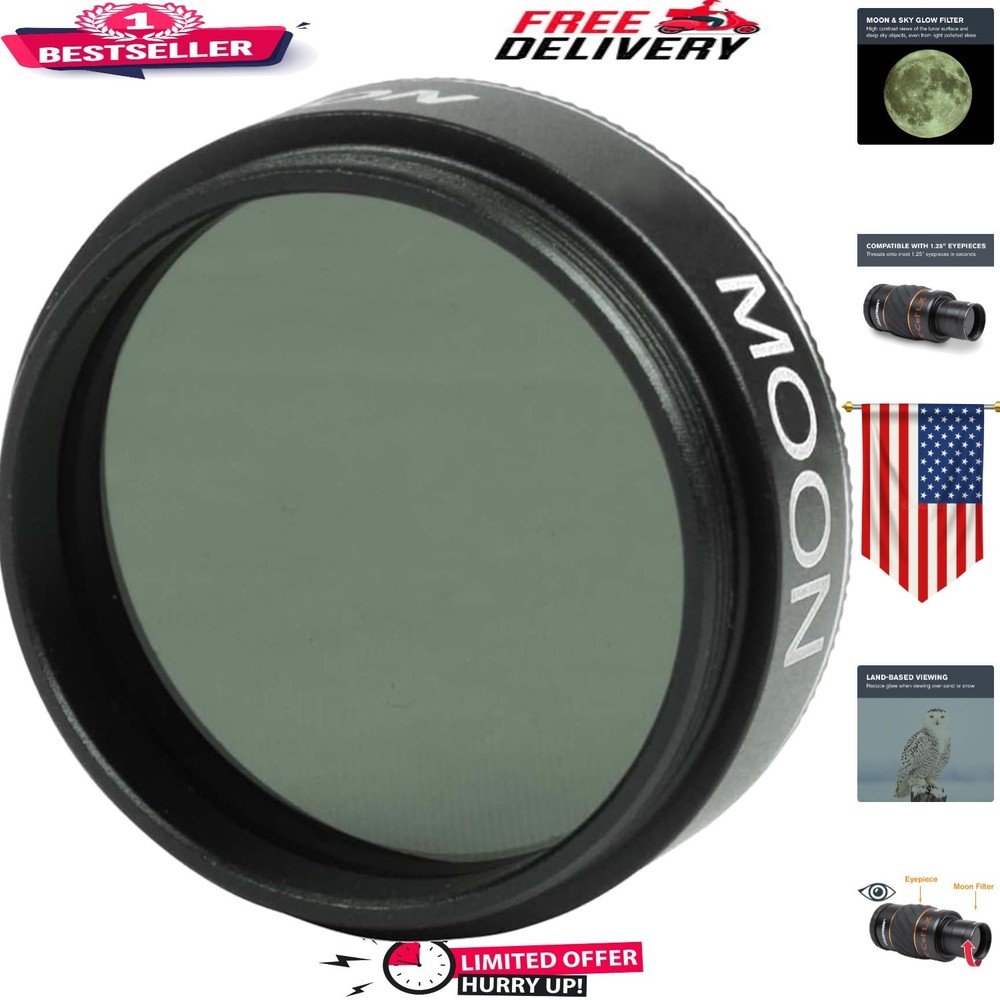 Versatile 1.25-Inch Moon and Planet Filter: Elevate Your Astronomical Experience