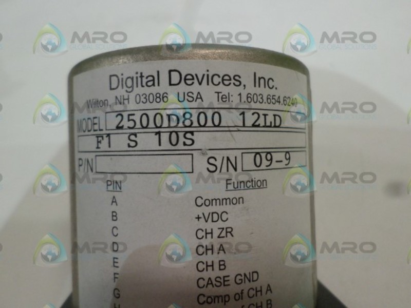 DIGITAL DEVICES 2500D80012LD F1S10S ENCODER NSNP