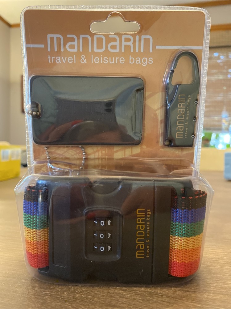 Mandarin Strap Luggage Belt 3 Digital Dial Combination Safe Lock Set