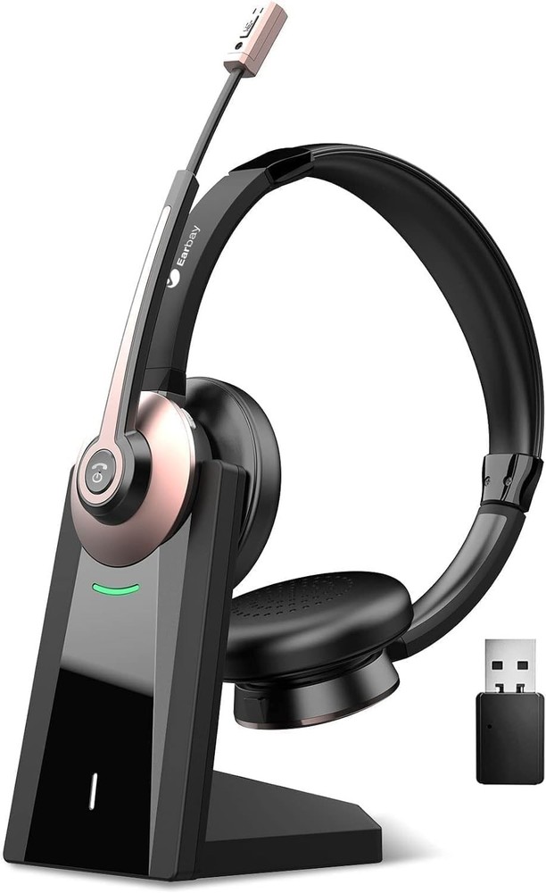 EARBAY BT786C-D WIRELESS HEADSET BLUETOOTH NOISE CANCELING MIC BASE CHARGING