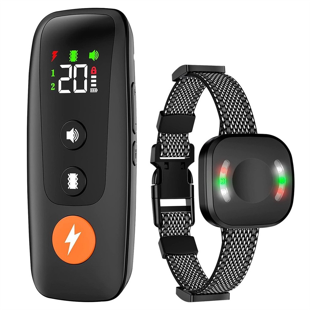 Dog Shock Collar w/ Remote Night-Light Mode Training Collar Waterproof E-Collar