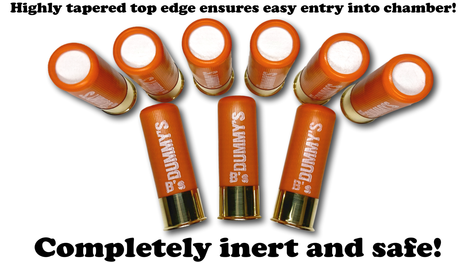 B's Dry Fire Snap Caps® 12 Gauge - Training Caps - 9 X Orange - 12 Ga