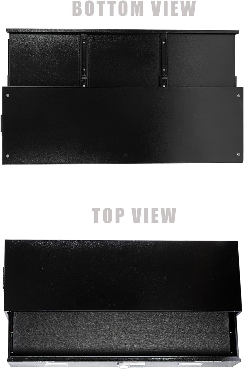 Under Bed Safe Drawer - Long Storage Case for Car Trunk