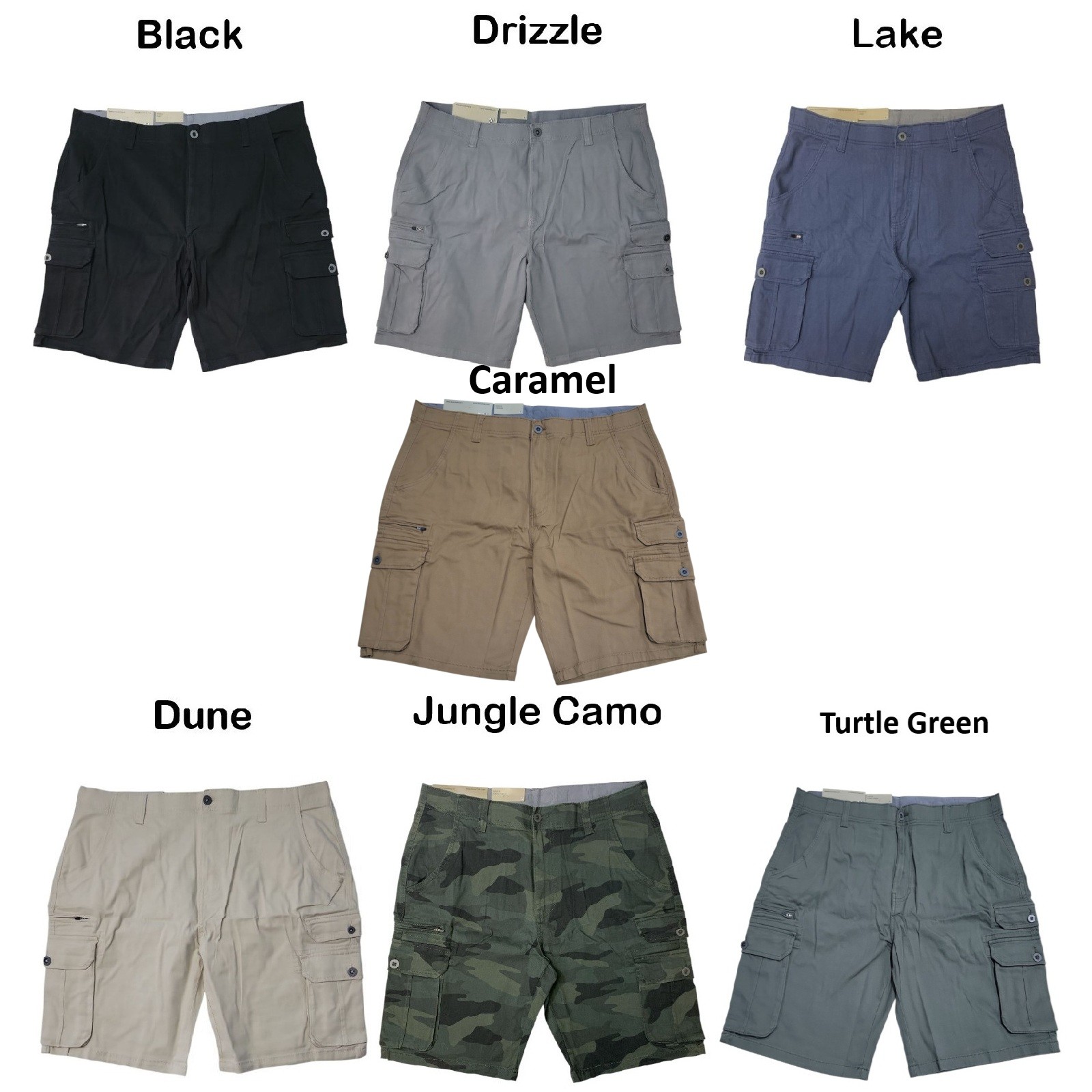 IRON Clothing Co Men's Stretch Twill Multi Pocket Cargo Short