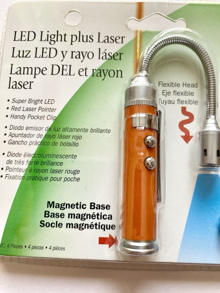 LED Light and Red Laser Pointer - 3 Button Batteries dead - Still New in Package