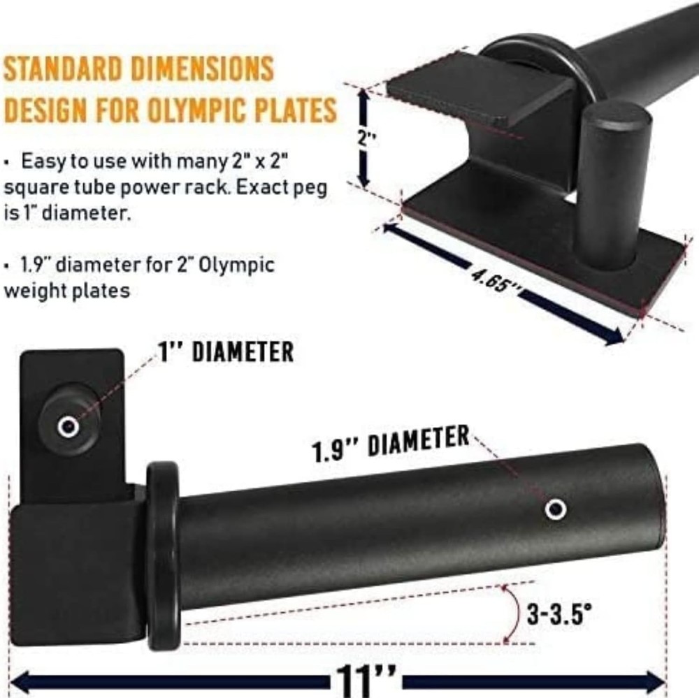 Gym Power Rack J-Hooks & Attachments